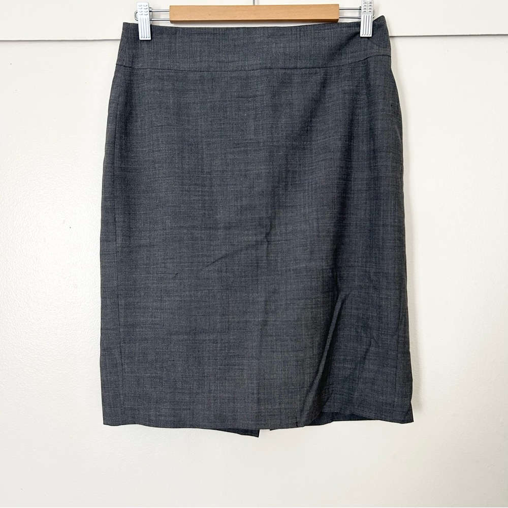 Banana Republic Dark Grey Wool Pencil Skirt